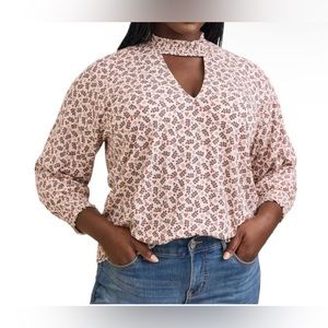 Torrid Chocker Neck Smocked Bottom Top Sz 6X